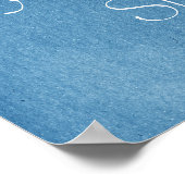 Unbesiegbarer Sommer Inspiration Blue Art Print Poster (Ecke)