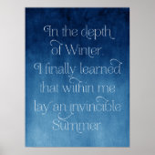 Unbesiegbarer Sommer Inspiration Blue Art Print Poster (Vorne)