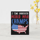 Unbesiegte 2-malige Weltkriegsmeister USA 4. Juli Karte (Gelbe Blume)