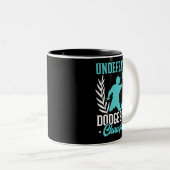 Unbesiegter Dodgeball Champion Duck Dip Dodgeb Zweifarbige Tasse (VorderseiteRechts)