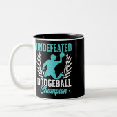 Unbesiegter Dodgeball Champion Duck Dip Dodgeb Zweifarbige Tasse (Links)