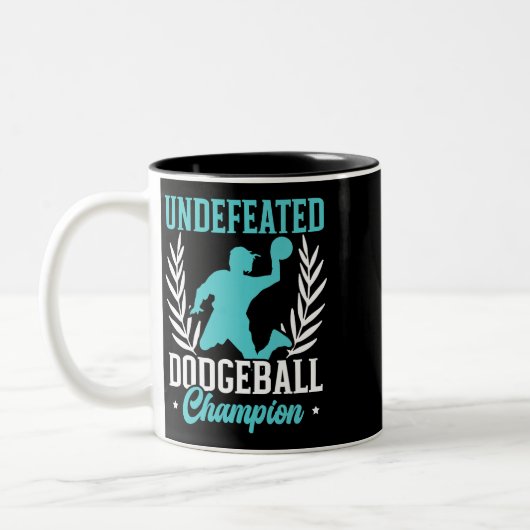 Unbesiegter Dodgeball Champion Duck Dip Dodgeb Zweifarbige Tasse (Links)