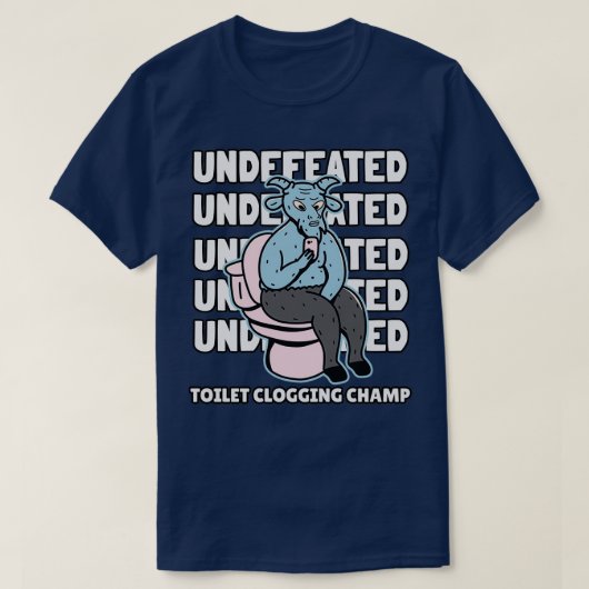Unbesiegter Staubsauger für Toiletten T-Shirt (Design vorne)