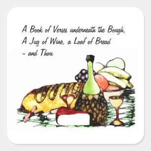 unbestimmt quadratischer aufkleber