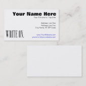 unbestimmt visitenkarte (Vorne/Hinten)