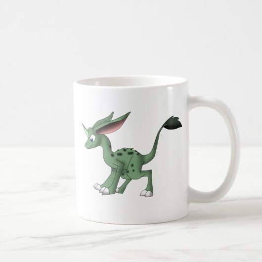 Unbestimmtes Geschöpf mit Einhorn-Horn Kaffeetasse (Rechts)