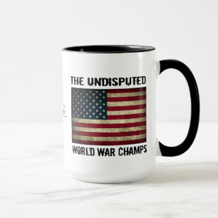 Unbestrittene Weltkrieg-Meister - USA-Flagge Tasse