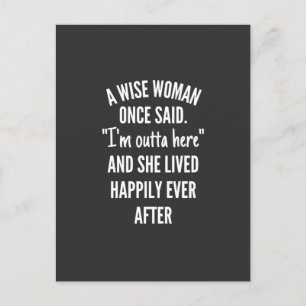 Unbetiteltes DesignEine kluge Frau sagte einmal, i Postkarte