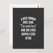 Unbetiteltes DesignEine kluge Frau sagte einmal, i Postkarte (Vorne/Hinten)