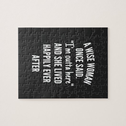 Unbetiteltes DesignEine kluge Frau sagte einmal, i Puzzle (Horizontal)