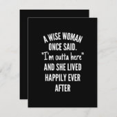 Unbetiteltes DesignEine kluge Frau sagte einmal, i Save The Date (Vorne/Hinten)