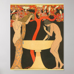 Unbetiteltes Pochoir von 1922 von George Barbier  Poster
