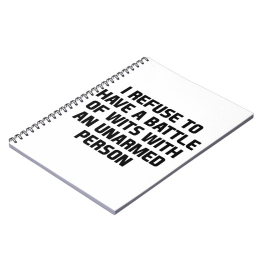 Unbewaffnete Person Notizblock (Linke Seite)