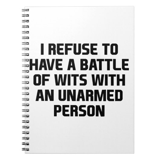 Unbewaffnete Person Notizblock (Vorderseite)