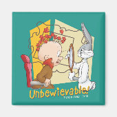 "Unbewievable" Barber BUGS BUNNY™ & Elmer Fudd Magnet (Vorne)