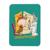 "Unbewievable" Barber BUGS BUNNY™ & Elmer Fudd Magnet (Vertikal)