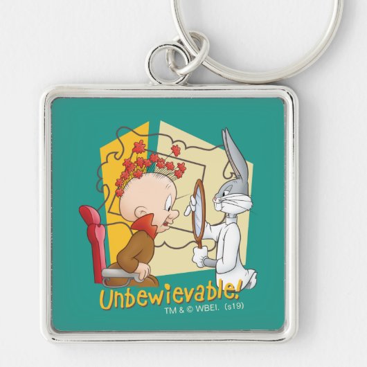 "Unbewievable" Barber BUGS BUNNY™ & Elmer Fudd Schlüsselanhänger (Vorne)