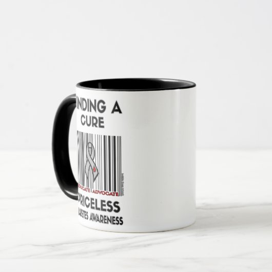 Unbezahlbare Diabetes-Tasse Tasse (Vorderseite Links)
