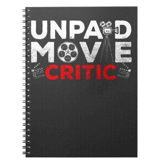 Unbezahlter Film Kritiker Film Watcher Kinofilm Lo Notizblock (Vorderseite)
