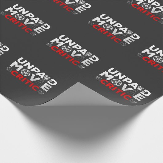 Unbezahlter Film Kritiker Kinofilm Lover Geschenkpapier (Ecke)