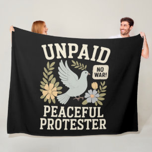 unbezahlter friedlicher Demonstrant Fleecedecke
