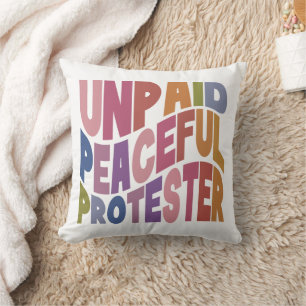 Unbezahlter friedlicher Protestierender, Retro Soz Kissen