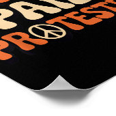 Unbezahlter friedlicher Protestierer Groovy-Friede Poster (Ecke)