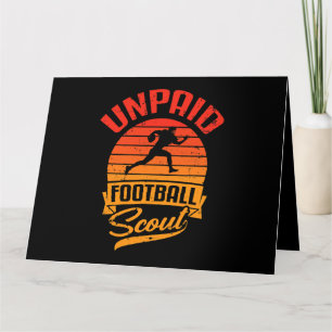 Unbezahlter Retro-Fan des Fußballspielers Karte