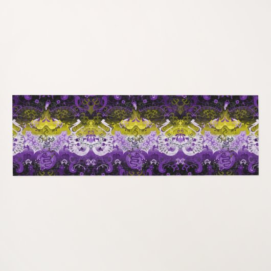 Unbinäre Drachenkatze - Flag ohne Binärspass Yogamatte (Rückseite (Horizontal))