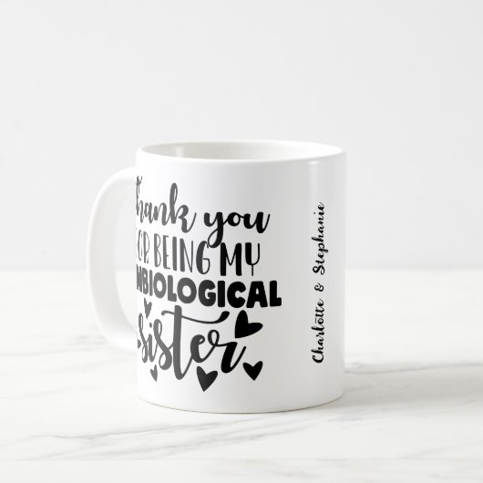 Unbiologische Schwester Best Friend Foto Vielen Da Kaffeetasse (Vorderseite Links)