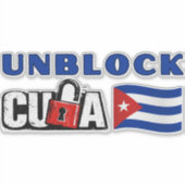 Unblock Cuba Aufkleber (Vorderseite)