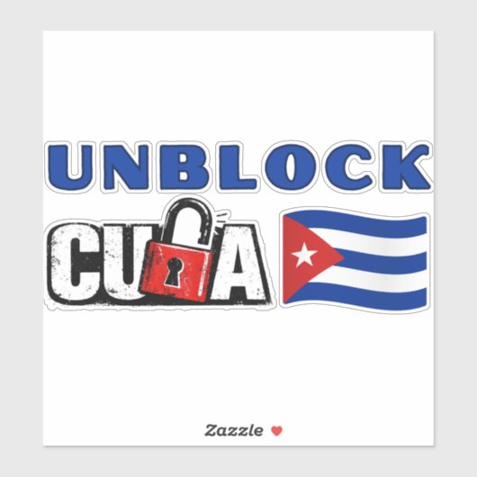 Unblock Cuba Aufkleber (Blatt)