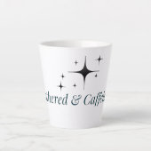 Unbothered and Caffeinated Mug Milchtasse (Vorderseite)