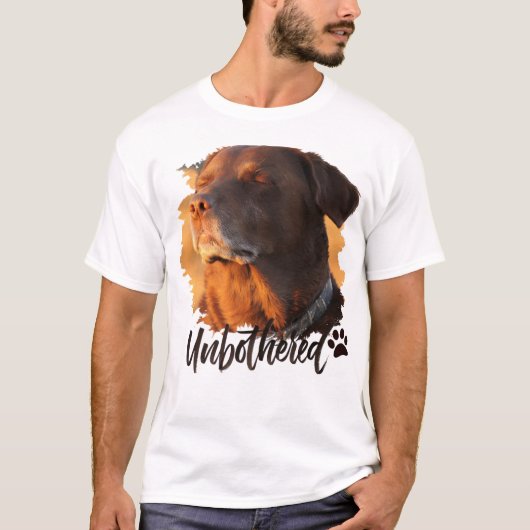 Unbothered Golden Hour Dog – Premium Minimalist T-Shirt (Vorderseite)
