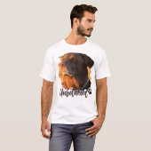 Unbothered Golden Hour Dog – Premium Minimalist T-Shirt (Vorne ganz)