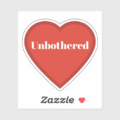 Unbothered Heart Sticker - Relatable Mood Sticker (Blatt)