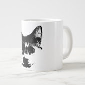 Unbothered – Ink Style Cat Jumbo-Tasse (Vorderseite Rechts)