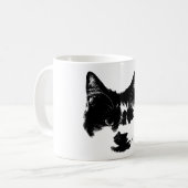 Unbothered – Ink Style Cat Kaffeetasse (Vorderseite Links)