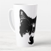 Unbothered – Ink Style Cat Milchtasse (Linke Ecke)