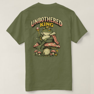 „Unbothered King“ Entspanntes Froschdesign T-Shirt