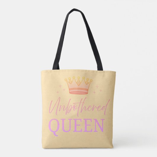 Unbothered Queen Tote Shopping Bag Tasche (Rückseite)