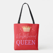 Unbothered Queen Tote Shopping Bag Tasche (Rückseite)