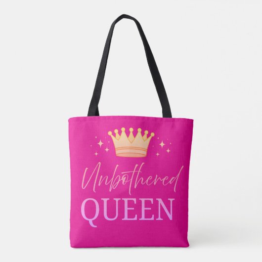 Unbothered Queen Tote Shopping Bag Tasche (Rückseite)