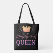 Unbothered Queen Tote Shopping Bag Tasche (Rückseite)