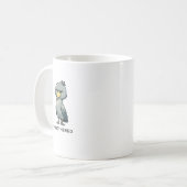 Unbothered Shoebill Bird Minimalist Funny Design Kaffeetasse (Vorderseite Links)