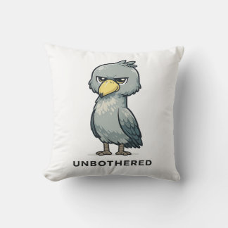 Unbothered Shoebill Bird Minimalist Funny Design Kissen
