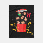 Unboxing Blind Box Capybara Pyjama Ugly Christmas Fleecedecke (Vorderseite)