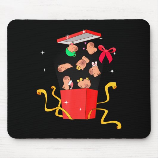 Unboxing Blind Box Capybara Pyjama Ugly Christmas Mousepad (Vorne)