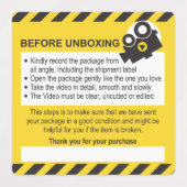 Unboxing Custom Label and Guarantee Etiketten (Design 1)