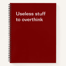 Unbrauchbares Überdenken Notizblock